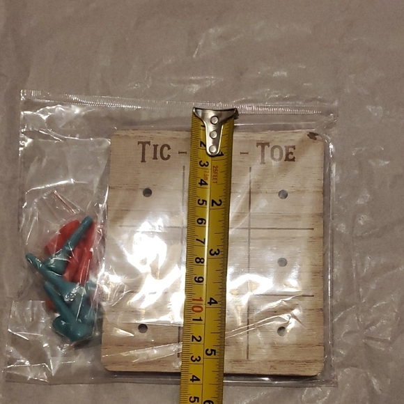 Wooden Tic-Tac-Toe Game with Pegs - Picture 3 of 3